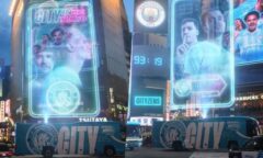 Xe Buýt Hologram của Manchester City ở Tokyo có phải là thật không?